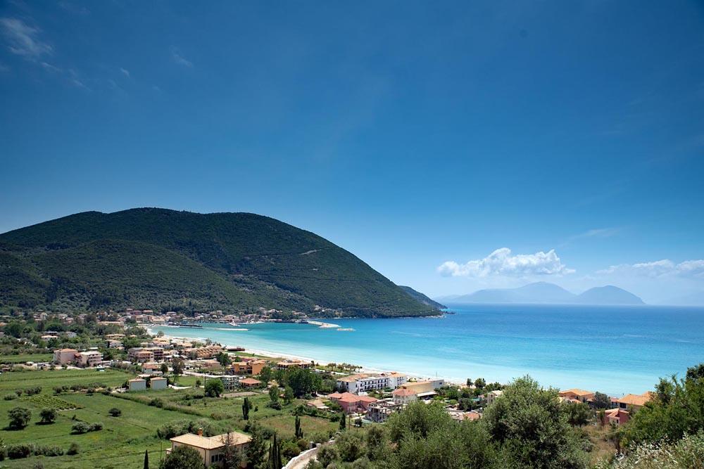 Lefkas, uitzicht op zee