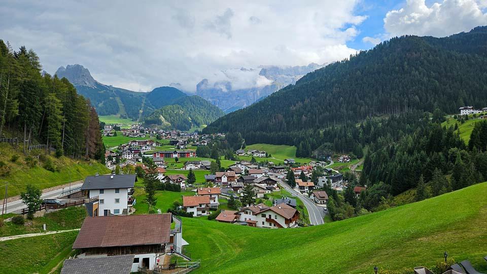 Val Gardena uitzicht uit hotel