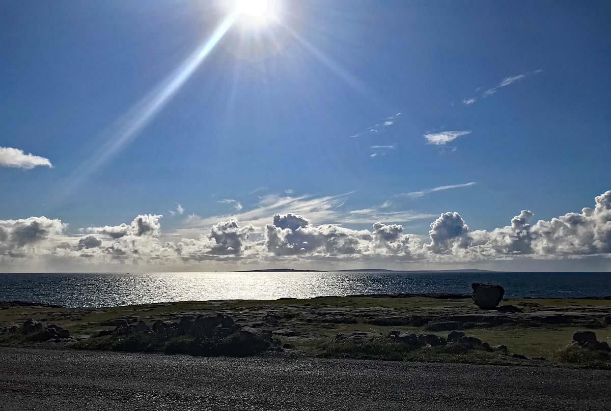Zonsondergang terug van Burren National Park
