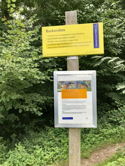 Buskerbos toegangsbord