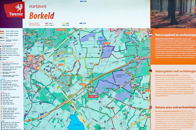 Borkeld begin van de route bij 'n Witten