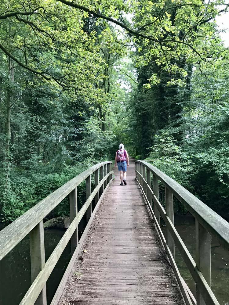 brug vlak voor het einde van de route