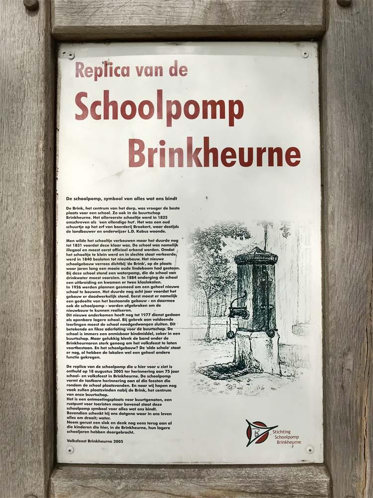 Schoolpomp Brinkheurne uitleg