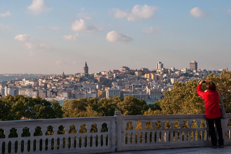 Karaköy met Galata vanaf Topkapi