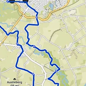 Routekaart wandeling Austieberg