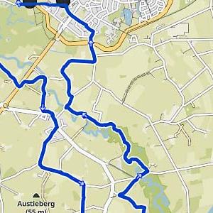 Routekaart wandeling Austieberg
