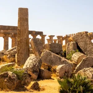 Tempel van Hera met zuilenresten