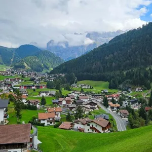 Val Gardena uitzicht uit hotel