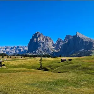 Seiser Alm met Sella, Langkofel en Plattkofel